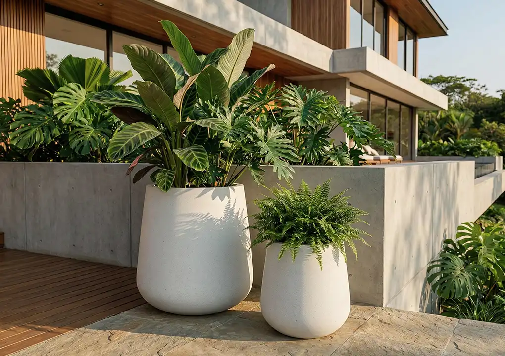 Materas Solattu integradas con arquitectura y vegetación